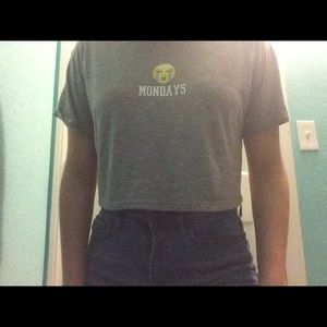 “Monday’s 😭” crop top